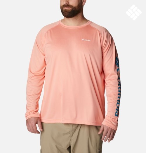 Hanorace Columbia Fork Stream Long Sleeve Barbati Corai | Plus Size YSA19Z07S